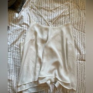 White strappy tank top